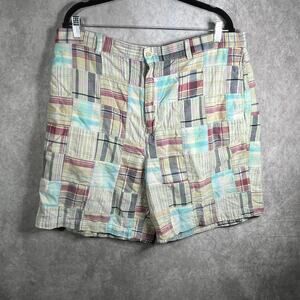 Vineyard‎ Vines Chino Shorts Mens 38 Multicolor Patchwork Plaid Casual Preppy